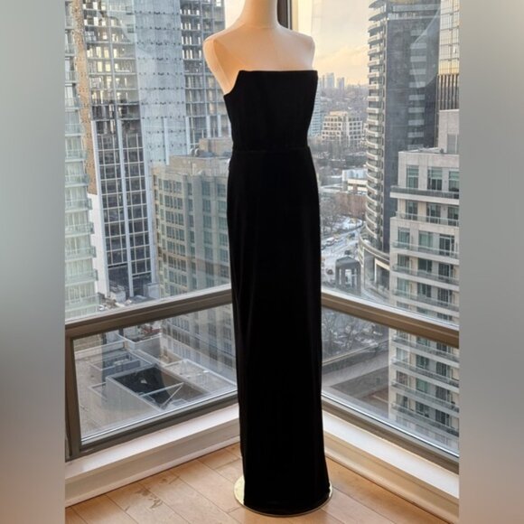 🆕 BRONX & BANCO 🧿 NWOT Florentina Corset Gown, Black Velvet, Sz L US 8 - Picture 5 of 15